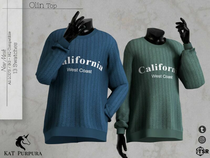 Olin TOP By Katpurpura Sims 4 CC