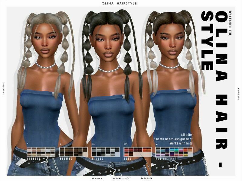 Olina Hairstyle Sims 4 CC