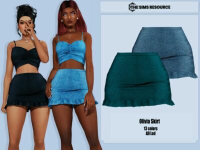 Olivia Skirt By Couquett Sims 4 CC