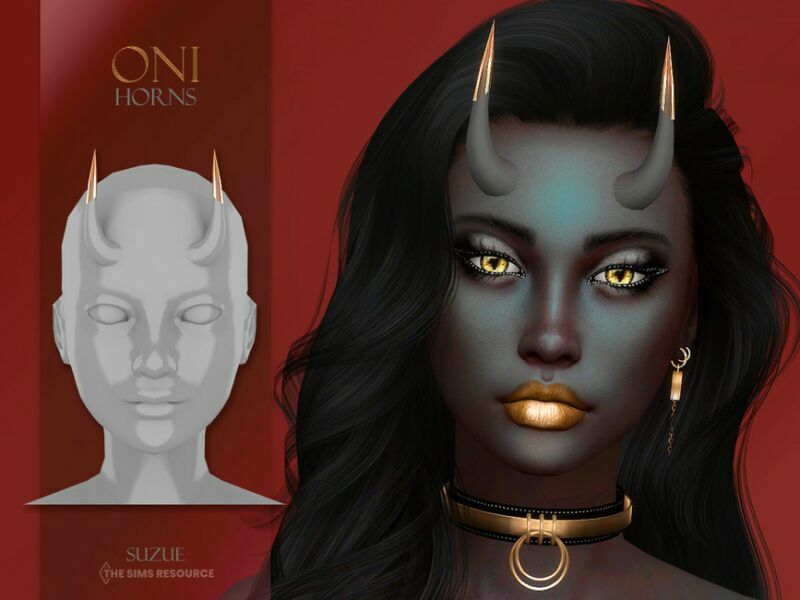 ONI Horns By Suzue Sims 4 CC