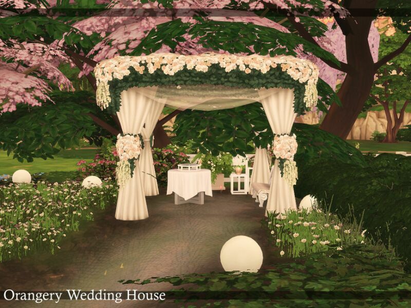 sims 4 cc orangery wedding house nocc by simzmora 2