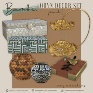 Oryn Decor SET By Bambisims Sims 4 CC