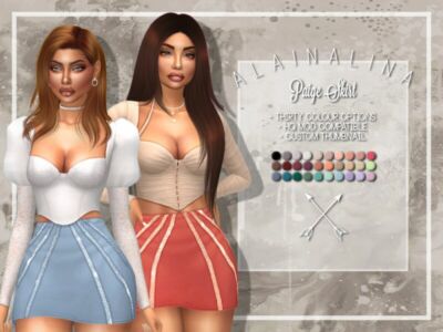 Paige Skirt By Alainalina Sims 4 CC