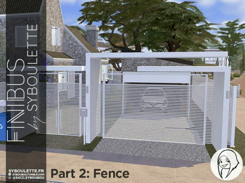 Patreon Ealry Release – Finibus SET – Part 2: Fence By Syboubou Sims 4 CC