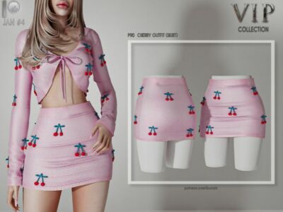 [Patreon] (Early Access) Cherry Outfit (Skirt) P90 By Busra-Tr Sims 4 CC