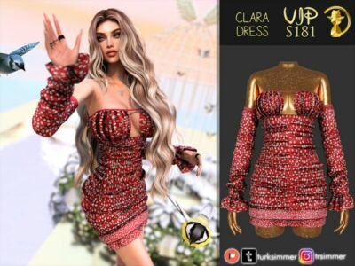 [Patreon] (Early Access) Clara Dress S181 By Turksimmer Sims 4 CC