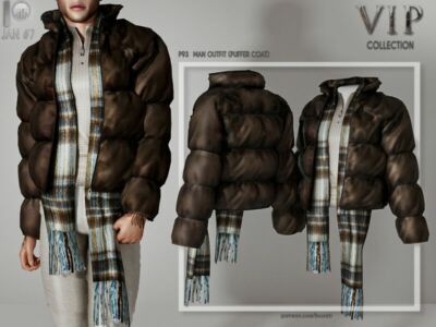 [Patreon] (Early Access) MAN Outfit (Puffer Coat) P93 By Busra-Tr Sims 4 CC