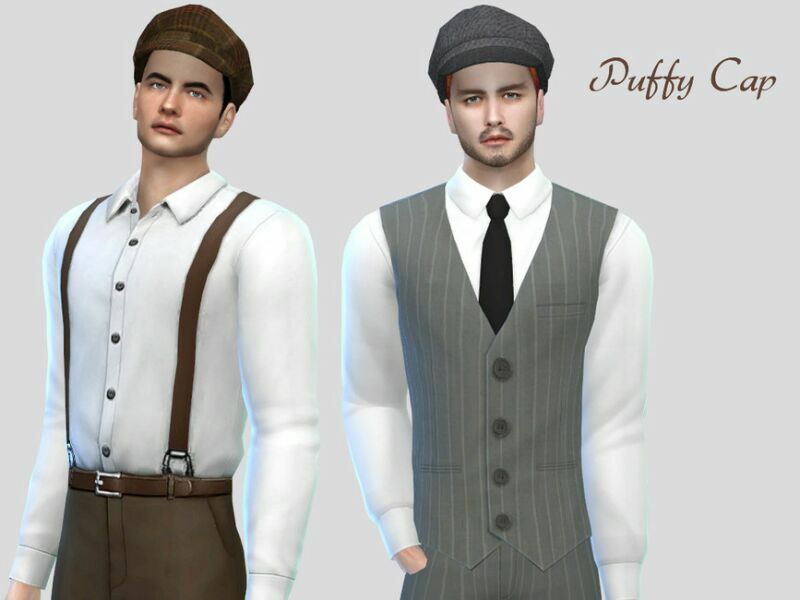 Patterned Puffy CAP By Mclaynesims Sims 4 CC