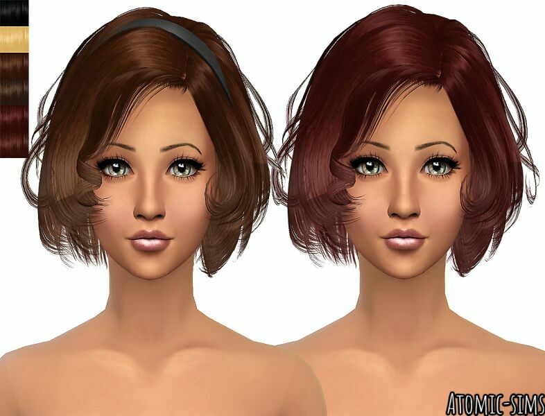 Peggyzone Hair 0516 (Juice053) Chinafaned V2 Retexture By Atomic-Sims Sims 4 CC