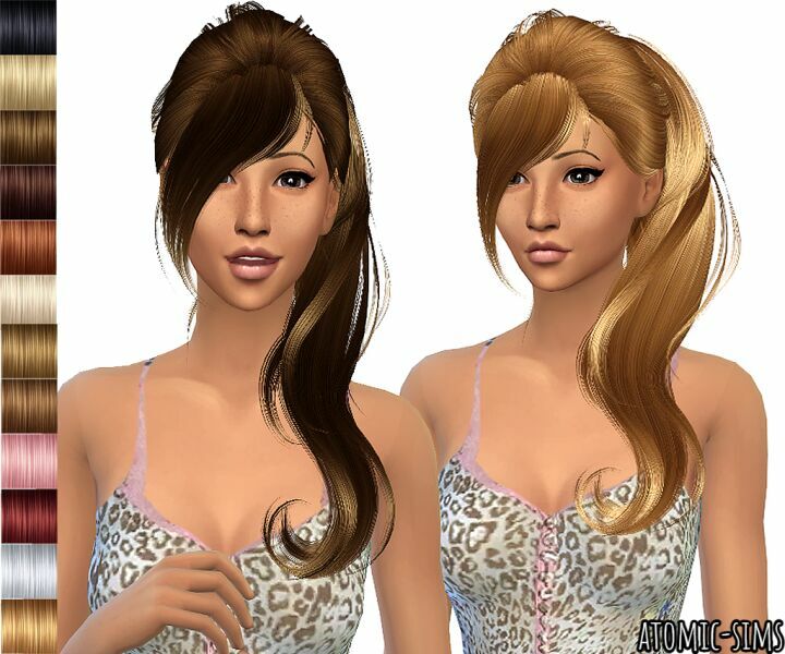 Peggyzone Hair 4697 (Juice 107) Peggyed V4 Retexture By Atomic-Sims Sims 4 CC