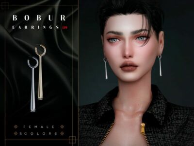 Pendant Earrings By Bobur3 Sims 4 CC