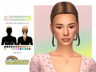 Peony Hairstyle By -Merci- Sims 4 CC