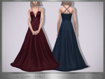 Phantom Gown II By Pipco Sims 4 CC