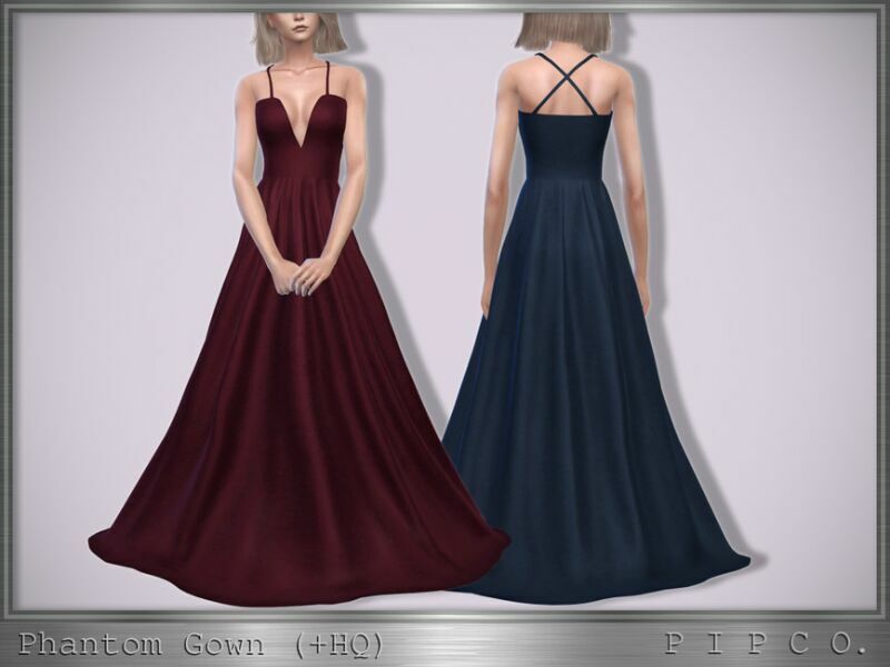 Phantom Gown II By Pipco Sims 4 CC