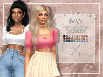 Pilar TOP By Alainalina Sims 4 CC