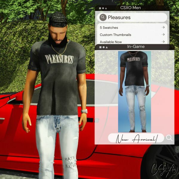 sims 4 cc pleasure shirt denim 3