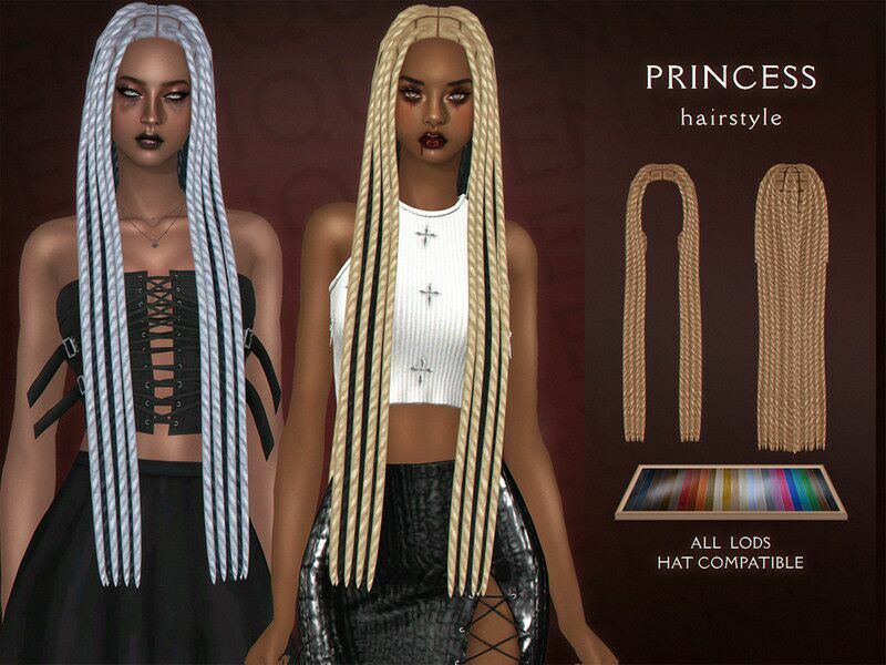 Princess Hairstyle Sims 4 CC