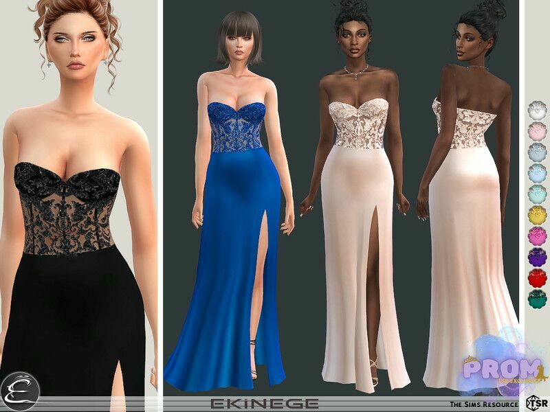 Prom Dress By Ekinege Sims 4 CC