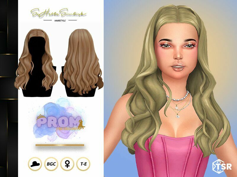 Prom – Federica Hairstyle By Sehablasimlish Sims 4 CC