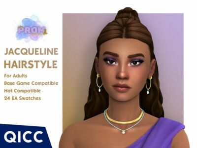 Prom – Jacqueline Hair By Qicc Sims 4 CC