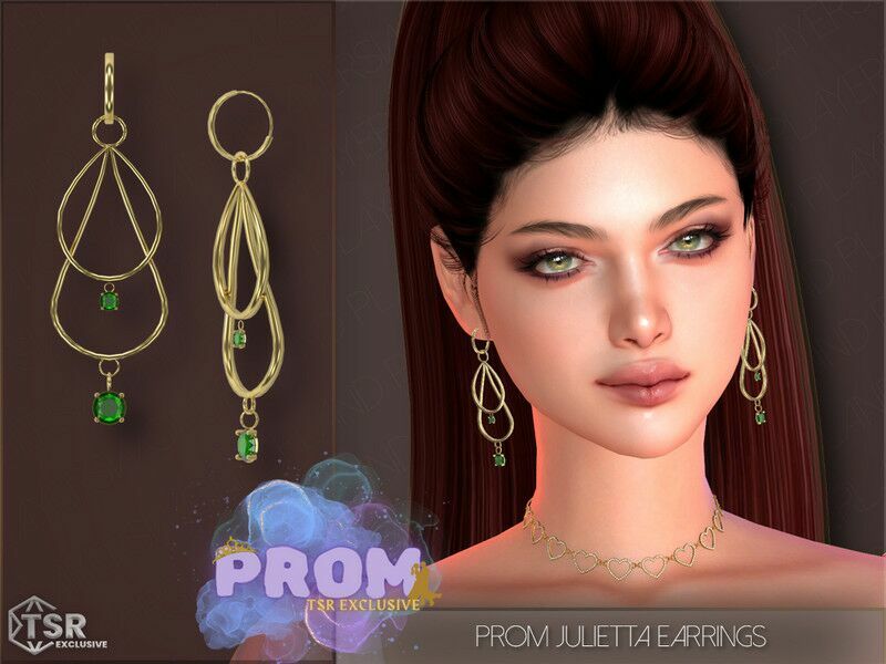 Prom Julietta Earrings By Playerswonderland Sims 4 CC