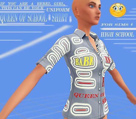 sims 4 cc queen school shirt by rubicitaaya 2