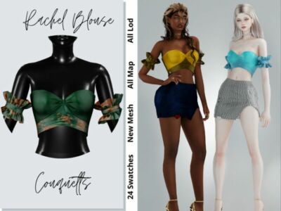 Rachel Blouse By Couquett Sims 4 CC