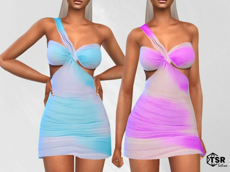 Rainbow Party Dresses By Saliwa Sims 4 CC