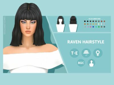 Raven Hairstyle By Simcelebrity00 Sims 4 CC