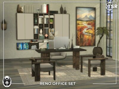 Reno Office SET Sims 4 CC