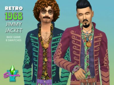 Retro 1968 Jimmy Jacket By Simmiev Sims 4 CC