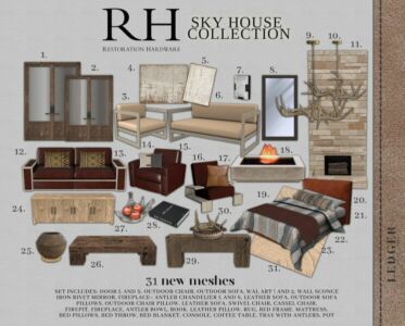 RH SKY House Collection Sims 4 CC