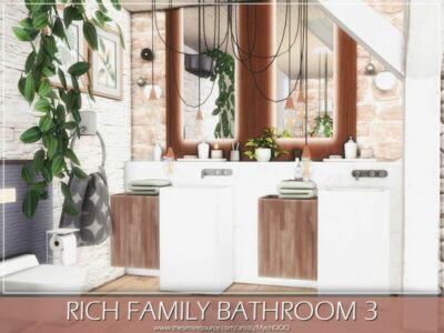 Rich Family Bathroom 3 By Mychqqq Sims 4 CC