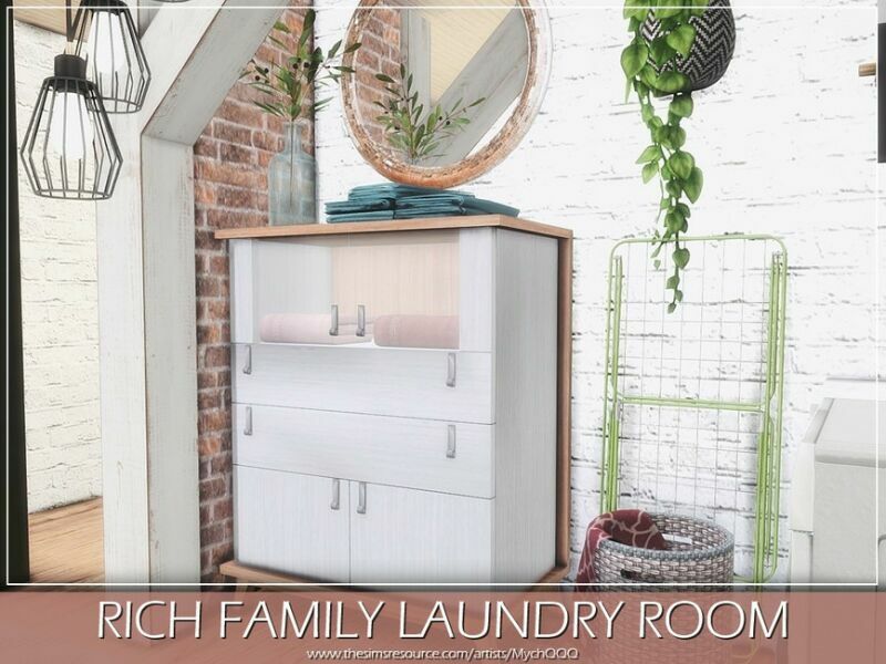 sims 4 cc rich family laundry room by mychqqq 3