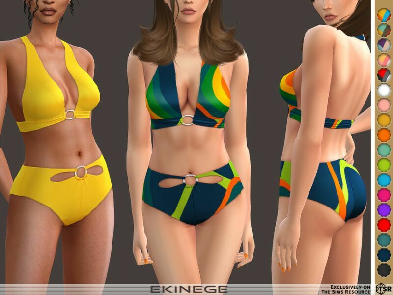 Ring Detail Bikini Bottom By Ekinege Sims 4 CC