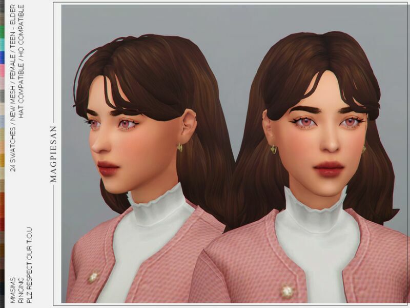 Ringing Hair By Magpiesan Sims 4 CC