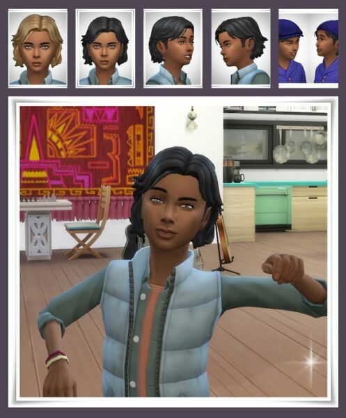 Roman Kids Hair Sims 4 CC