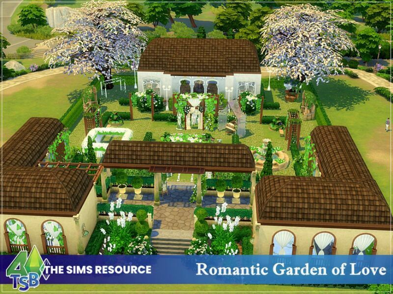 Romantic Garden Of Love || NO CC || By Bozena Sims 4 CC