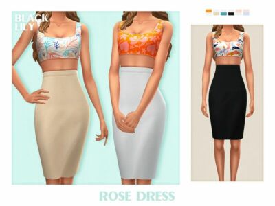 Rose Dress Sims 4 CC