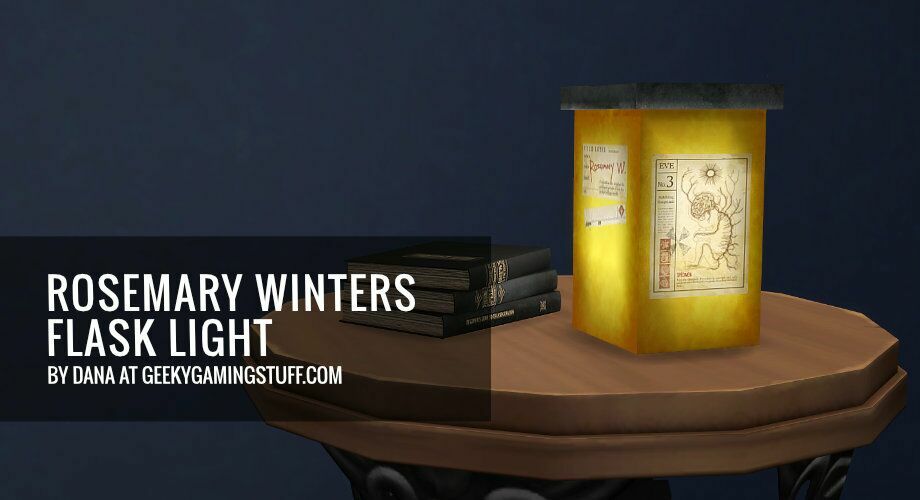 Rosemary Winters Flask Table Light By Geekygamingstuff Sims 4 CC