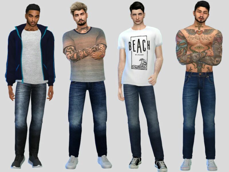 Ross Regfit Denim Pants By Mclaynesims Sims 4 CC