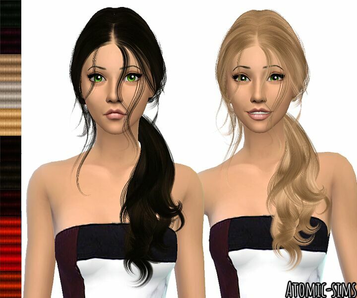 S-Club LL Hair 082022 Curly Braid Hairstyle (Alma) Retexture (Mesh Needed) By Atomic-Sims Sims 4 CC