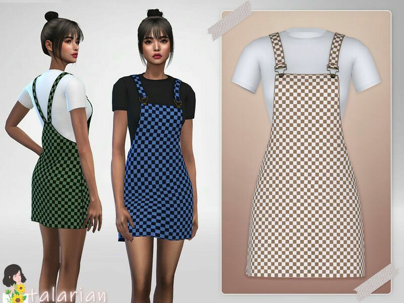 Samantha Overall Dress By Talarian Sims 4 CC