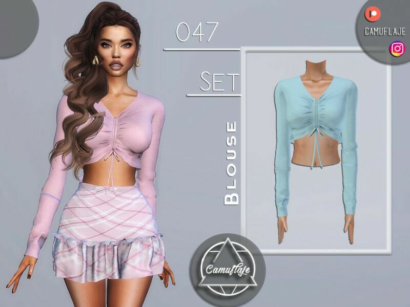 SET 047 – Blouse By Camuflaje Sims 4 CC