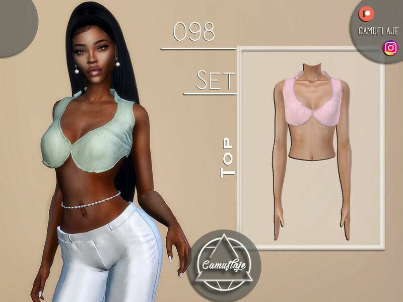 SET 098 – TOP By Camuflaje Sims 4 CC