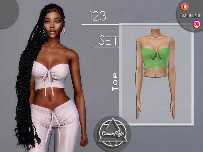 SET 123 – TOP By Camuflaje Sims 4 CC