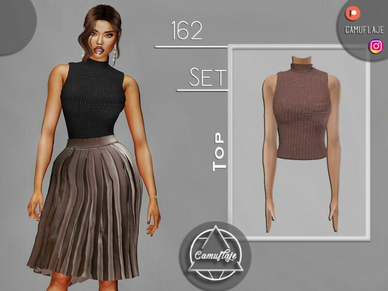 SET 162 – TOP By Camuflaje Sims 4 CC