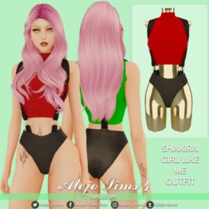 Shakira “Girl Like ME” Outfit Sims 4 CC