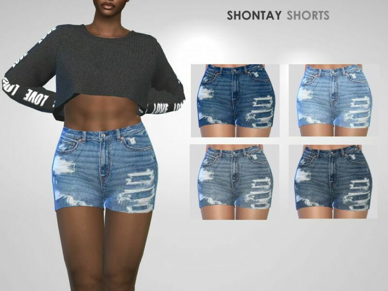 Shontay Shorts By Puresim Sims 4 CC