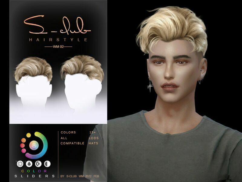 Short MAN Hair (David) By S-Club By S-Club Sims 4 CC